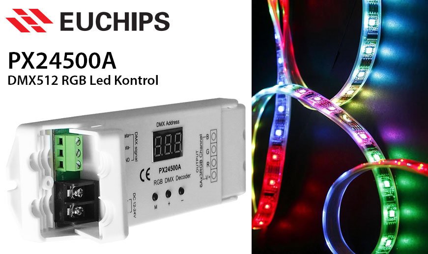 Euchips PX24500A DMX512 RGB Led Kontrol