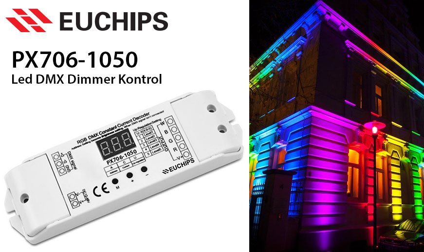 Euchips PX706-1050 Led DMX Dimmer Kontrol