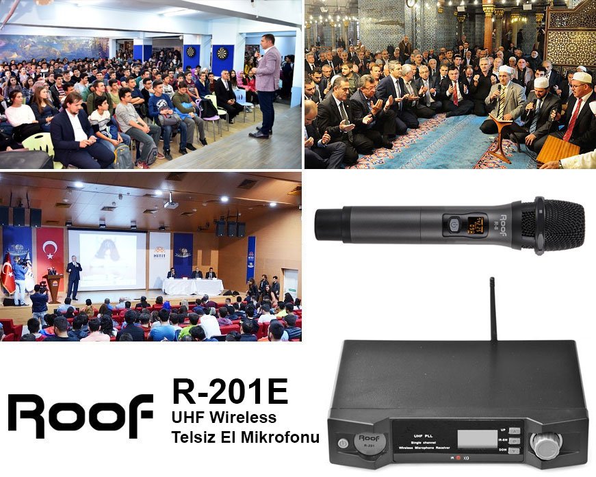 Roof R-201E UHF Wireless Telsiz El Mikrofonu