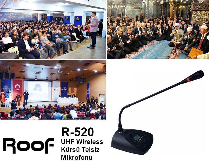 Roof R-520 Wireless Telsiz Kürsü Mikrofonu