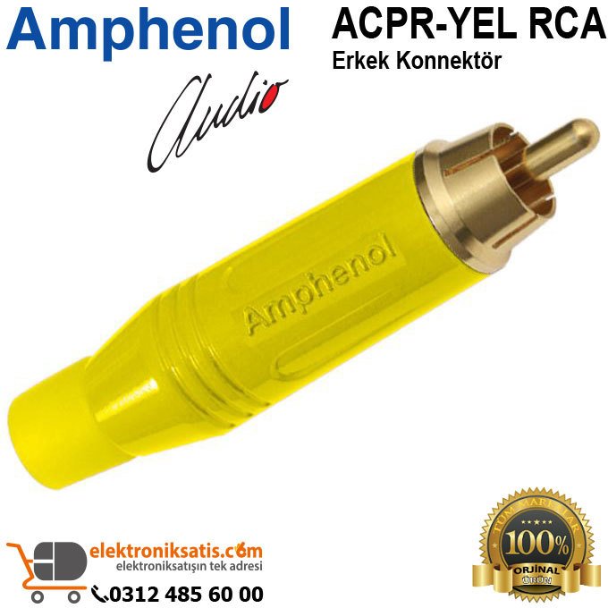 Amphenol ACPR-YEL RCA Erkek Konnektör