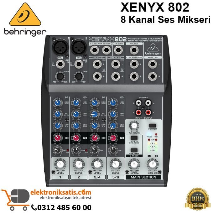 Behringer XENYX 802 8 Kanal Ses Mikseri