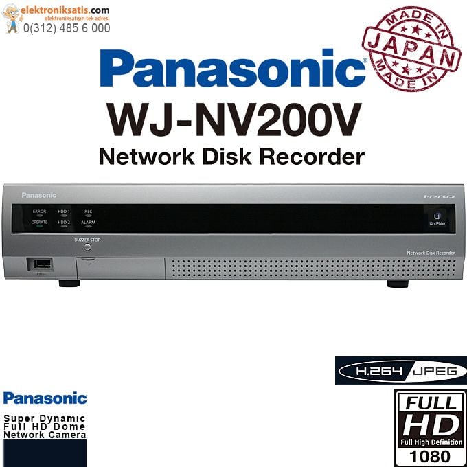 Panasonic WJ-NV200V 16 Kanal Network Video Kayıt Cihazı