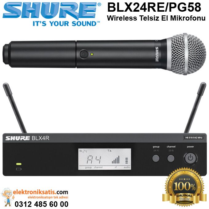 Shure BLX24RE/PG58 Telsiz El Mikrofonu