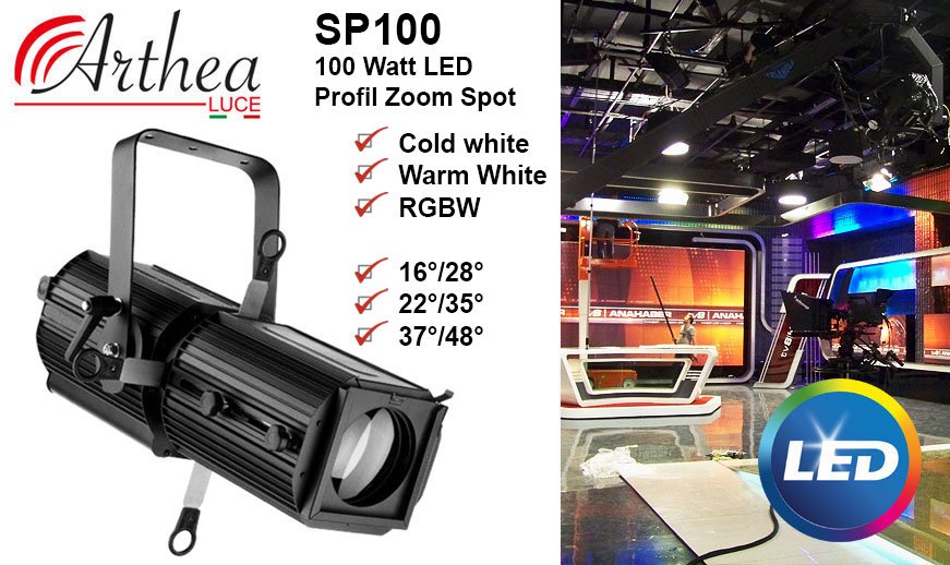 Arthea Luce 100 Watt LED Profil Zoom Spot