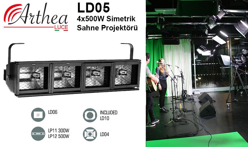 Arthea Luce 4x500W Simetrik Sahne Projektörü