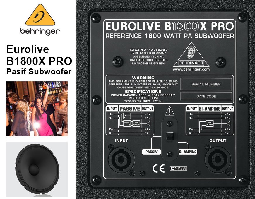 Behringer Eurolive B1800X PRO Pasif Subwoofer