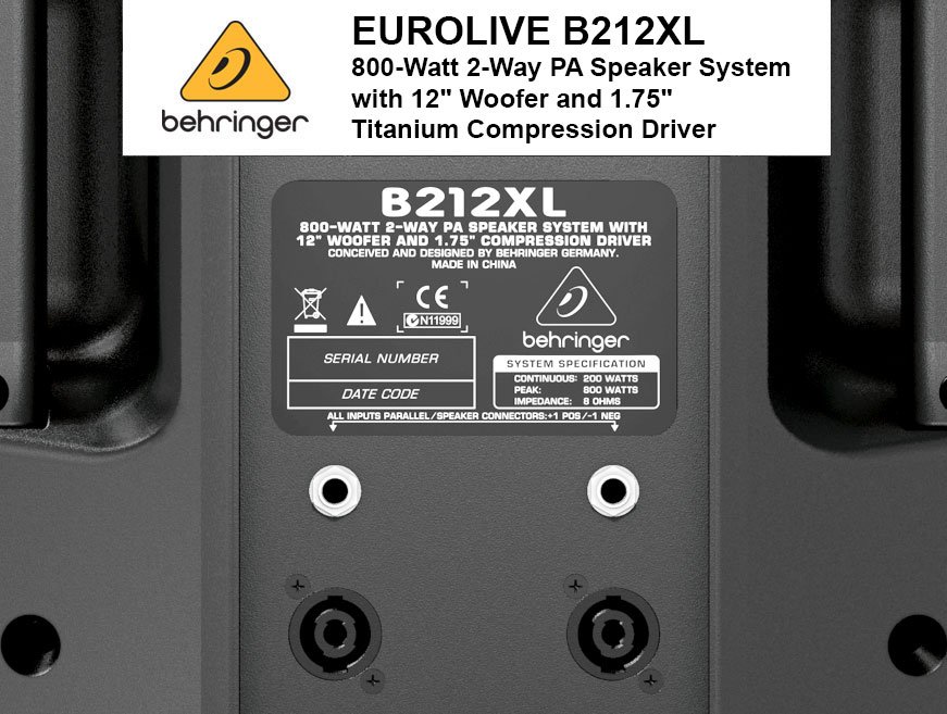 Behringer Eurolive B212XL Pasif Hoparlör