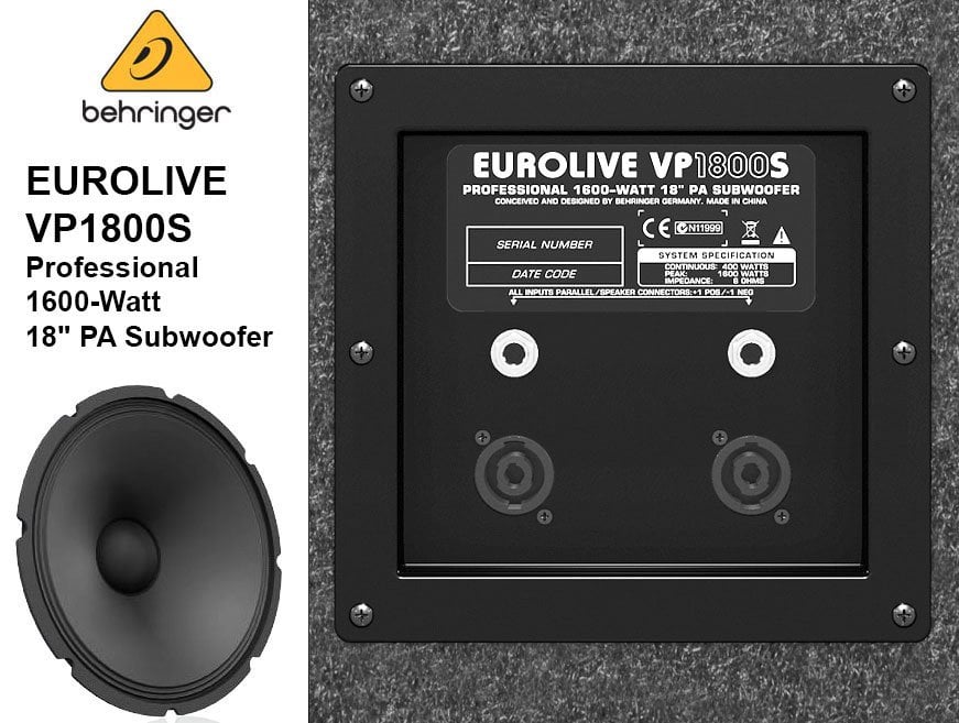 Behringer Eurolive VP1800S Pasif Subwoofer