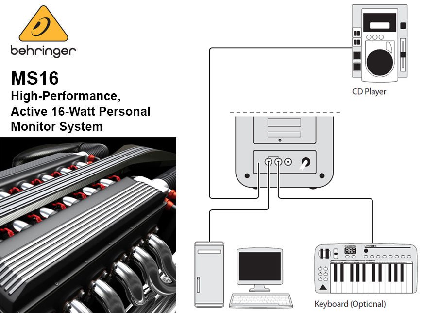 Behringer MS16 Aktif Stüdyo Monitör Hoparlör