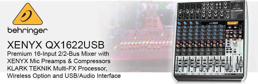 Behringer XENYX QX1622USB 16 Kanal Mikser