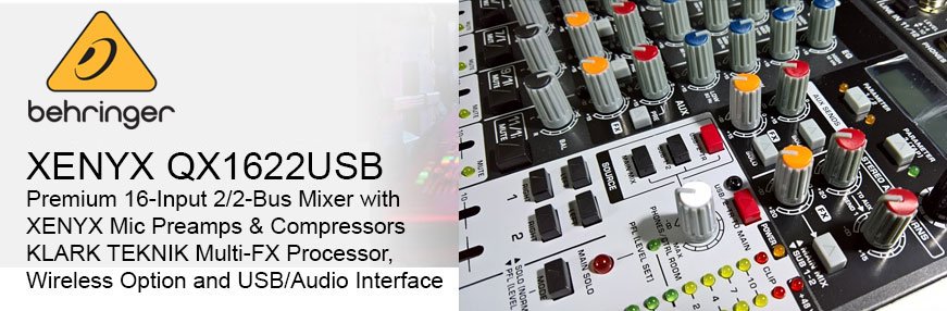 Behringer XENYX QX1622USB 16 Kanal Mikser