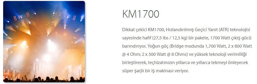 Behringer KM1700 Stereo Power Amplifier