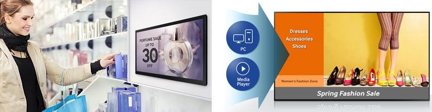 Samsung DB22D-P 22 inc Dijital LED Monitör Bilgi Ekranı