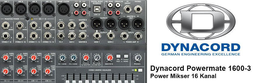 Dynacord Powermate 1600-3 Power Mikser 16 Kanal