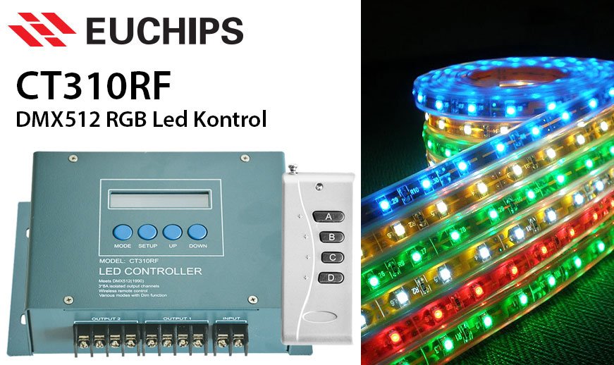 Euchips CT310RF DMX512 RGB Led Kontrol