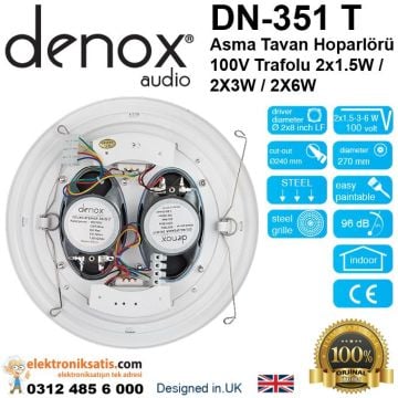 Denox DN-351 T Asma Tavan Hoparlörü 100V Trafolu