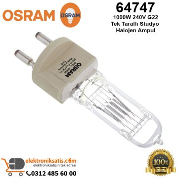 Osram 64747 1000 Watt 240 Volt G22 Tek Taraflı Stüdyo Halojen Ampul