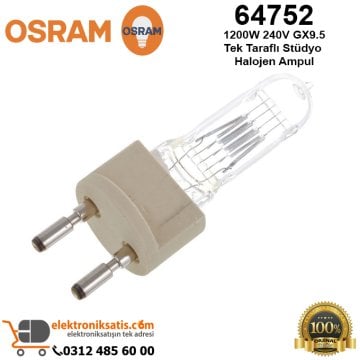 Osram 64752 1200 Watt 240 Volt GX9.5 Tek Taraflı Stüdyo Halojen Ampul