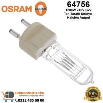 Osram 64756 1200 Watt 230-240 Volt G22 Tek Taraflı Stüdyo Halojen Ampul