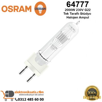 Osram 64777 2000 Watt 230 Volt G22 Tek Taraflı Stüdyo Halojen Ampul