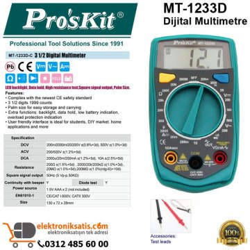 Proskit MT-1233D Dijital Multimetre