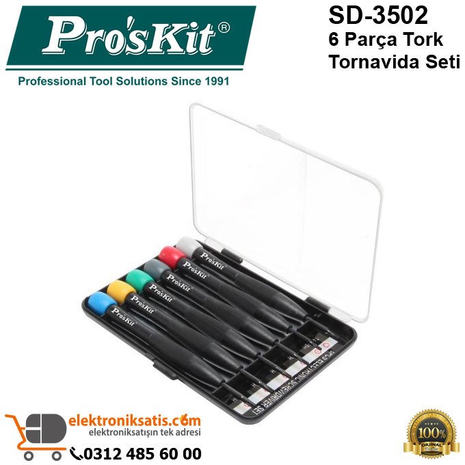 Proskit SD-3502 6 Parça Tork Tornavida Seti