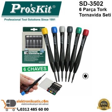 Proskit SD-3502 6 Parça Tork Tornavida Seti