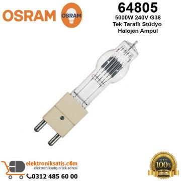 Osram 64805 5000 Watt 230-240 Volt G38 Tek Taraflı Stüdyo Halojen Ampul