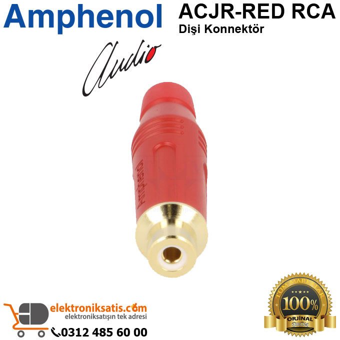 Amphenol ACJR-RED RCA Dişi Konnektör
