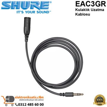 Shure EAC3GR Kulaklık Uzatma Kablosu