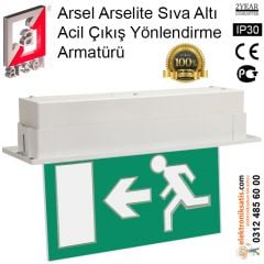 Arsel Arselite Sıva Altı Acil Çıkış Yönlendirme Armatürü