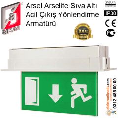 Arsel Arselite Sıva Altı Acil Çıkış Yönlendirme Armatürü
