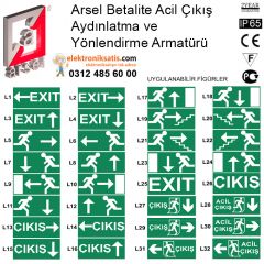 Arsel Betalite Acil Çıkış Aydınlatma ve Yönlendirme Armatürü