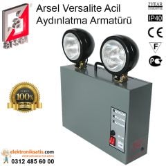 Arsel Versalite Acil Aydınlatma Armatürü Çift Spotlu