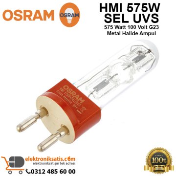 Osram HMI 575W SEL UVS 575 Watt 100 Volt G23 Metal Halide Ampul