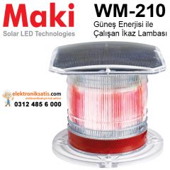 Maki WM-210 Güneş Enerjili Kırmızı ikaz Lambası