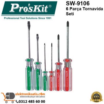 Proskit SW-9106 6 Parça Tornavida Seti