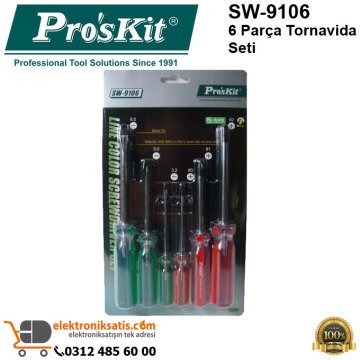 Proskit SW-9106 6 Parça Tornavida Seti