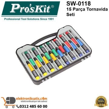 Proskit SW-0118 15 Parça Tornavida Seti