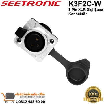 Seetronic K3F2C-W 3 Pin XLR Dişi Şase Konnektör