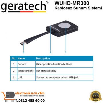 Geratech WUHD-MR300 Kablosuz Sunum Sistemi
