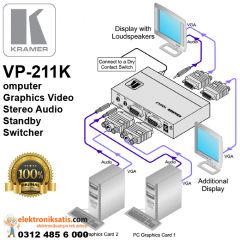 Kramer VP-211K Computer Graphics Video Stereo Audio Standby Switcher