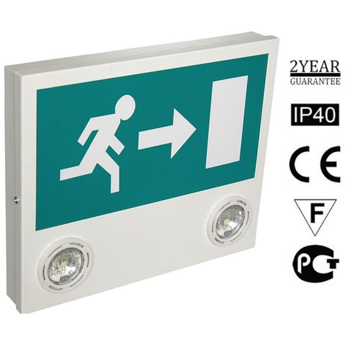 Arsel Twinlite Acil Aydınlatma ve Yönlendirme Armatürü TW-121-L Sürekli Yanan 8 Wat+LED Kesintide 90 dak.