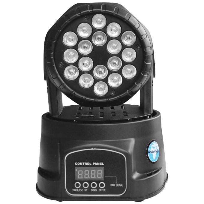 WSLightings WSL1803S 18X3W Led Mini WASH Moving Head Light