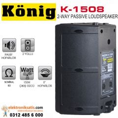 König K-1508 8'' Pasif Hoparlör