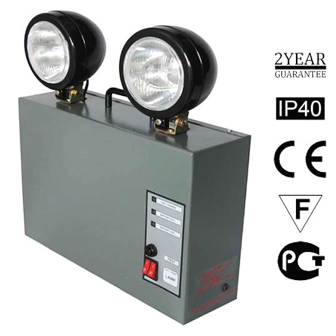 Arsel Versalite Acil Aydınlatma Armatürü Çift Spotlu VS-2203 Kesintide Yanan 2x20 wat Kesintide 180 dak.