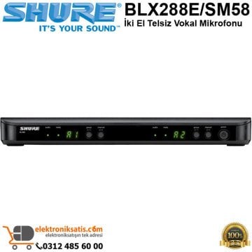 Shure BLX288E/SM58 İki El Telsiz Vokal Mikrofonu