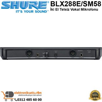 Shure BLX288E/SM58 İki El Telsiz Vokal Mikrofonu