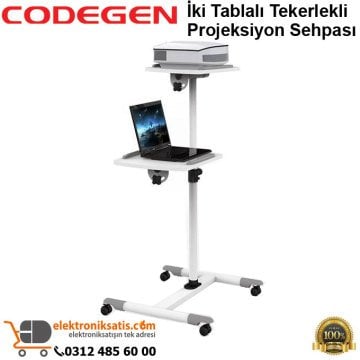 Codegen İki Tablalı Tekerlekli Projeksiyon Sehpası